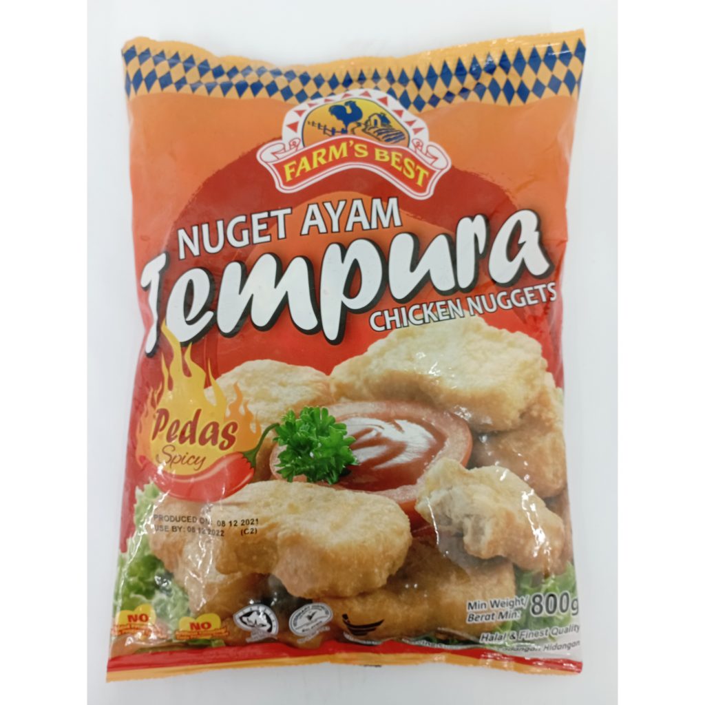 FARM'S BEST TEMPURA CHICKEN NUGGETS SPICY 800g VLT Frozen Foods
