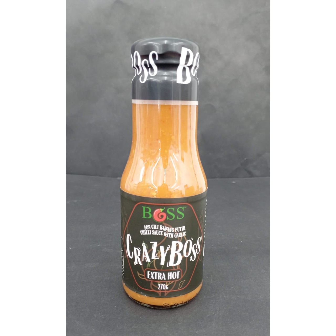 SA0035 CRAZY BOSS CHILLI SAUCE WITH GARLIC EXTRA HOT 270g VLT Frozen 